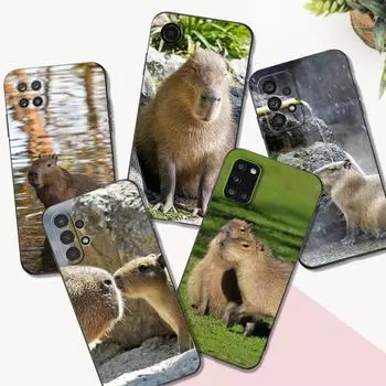 Черный чехол из ТПУ для Samsung Galaxy M53 M13 M62 A12 A22 A22S A32 A42 A52 A52S A72 4g 5g A20S Capybara Samsung M53
