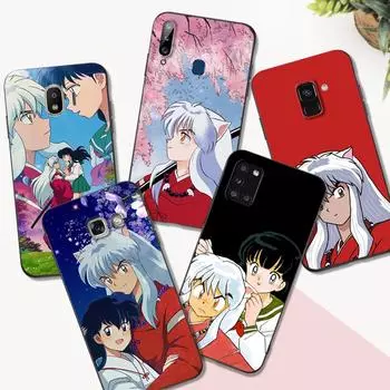 Black tpu Case For Samsung galaxy S6 s7 s8 s9 plus back cover yashahime Inuyasha Samsung S6 edge