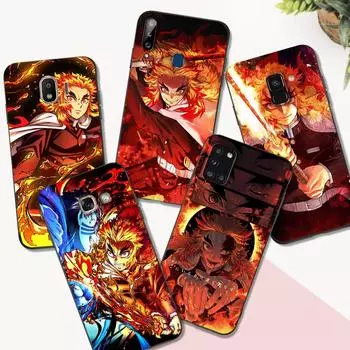 Black tpu Case For Samsung galaxy S6 s7 s8 s9 plus back cover Rengoku Kyoujurou Samsung S8