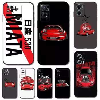 Black Tpu Case For Xiaomi mi 11i 5G Redmi Note 11 11S 11T Pro PLUS 4G 5G Cover Miata Mx5 Na Redmi Note 11S 5G