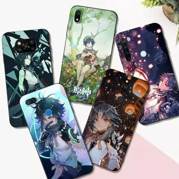 Black tpu Case For Xiaomi Redmi 5 5plus 6 6a 7 7a 8 8a back cover impact Xiao Genshin xiaomi mi 8