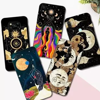 Black tpu Case For Xiaomi Redmi 5 5plus 6 6a 7 7a 8 8a back cover The Whimsy of the Moon Redmi 8A