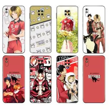 Black tpu Case For Xiaomi Redmi 7A 8 8A 9 9A 9C Case Redmi Note 8T 8 Pro T Note 9 9S 9 Pro Case Kenma Haikyuu Nekoma Xiaomi Redmi 7A