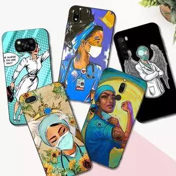 Black tpu Case For Xiaomi Redmi 9T Note 9T Note 10 8 8T 7 5G 4G Pro 10S nursing art drawing Redmi note 8
