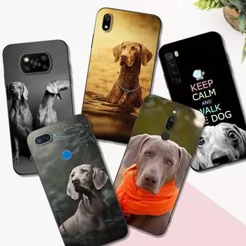 Black tpu Case For Xiaomi Redmi 9T Note 9T Note 10 8 8T 7 5G 4G Pro 10S weimaraner Redmi 9T