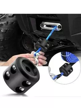 Black Winch Cable Hook Stopper For ATV UTV Winch Cable Hook Mount Stop Stopper Rubber Cushion With Wrench CHIZIYO чёрный
