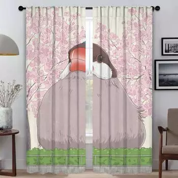 Blackout Curtains for Living Room Curtain Cute Home Interior Curtains 2 Pieces Tulle for Bedroom Partition Shades Kitchen Camera W50xH70cmx2pcs-CL