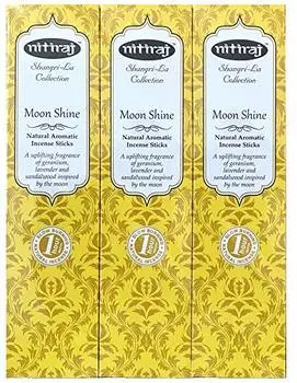 Благовония ароматические благовония Nitiraj Moon Shine набор из 3 штук в коробке Изготовлены из натуральных материалов (30 шт./10 коробок)