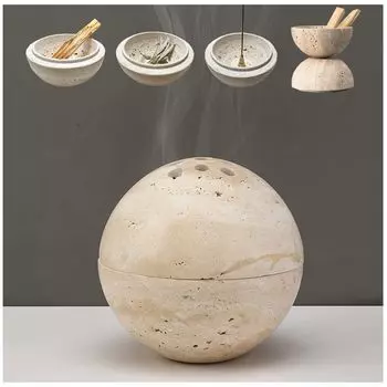 Благовония NGE Palo Santo Natural White с пеплом, не нагреваются, совместимы с и держателем для благовоний Palo Santo, легко использовать для буддийского интерьера бежевый