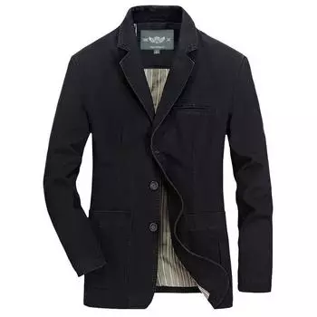 Blazer Jacket Men Cotton Washed Suit Coats Casual Slim Fit Business Jaqueta Masculina Outwear Bomber Jackets XXXXXL
