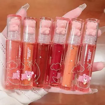 Блеск для губ Bear Crystal Frozen Strawberry — зеркальный, отбеливающий, универсальный блеск для губ. Yogurt