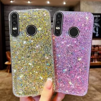 Блестящий силиконовый чехол с блестками для Huawei Honor 9X 8X X7 10i 20 20S 30i 30S 50Lite Pro PSamrt2021 Y6P Y7P Y9S, мягкая задняя крышка Honor 20Lite розовый