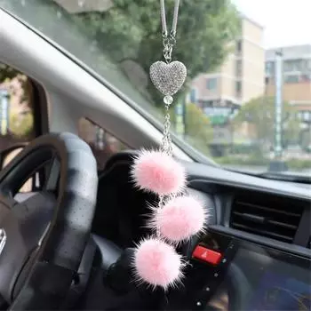 Bling Стайлинг Подвески Кристалл Зеркало Заднего Вида Автомобиль Подвеска Авто Интерьер Висячие Украшения