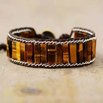 BLINGBAY женские браслеты, новый натуральный камень, кожаный плетеный браслет ручной работы из бисера для девочек, вечерние украшения на день рождения, подарок