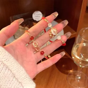 BLINGBAY женский браслет с цирконием, кошачий глаз, браслет в китайском стиле, универсальный браслет, ниша, милые аксессуары для рук, вечерние украшения для девочек, подарки