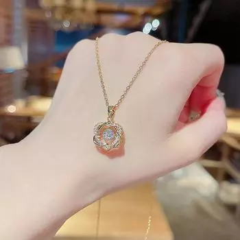 BLINGBAY женское ожерелье с подвеской, новинка, милое, крутое, красотка, ожерелье из титановой стали, геометрическая форма, модная цепочка на ключицу, современные ювелирные изделия, подарок