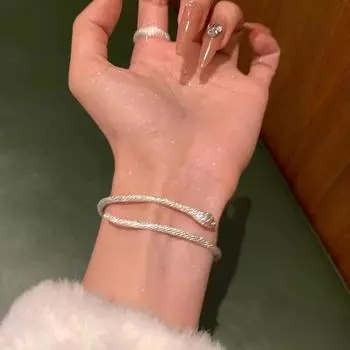 BLINGBY женский браслет в форме маленькой змеи, легкий роскошный браслет, ниша, изысканная сотня, высококачественные ювелирные изделия для девочек, современные ювелирные изделия, подарок