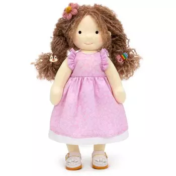 BlissfulPixie Waldorf Doll Handmade Doll Amy Soft Girl Cute Plush Toy Perfect Doll for Kids - 12