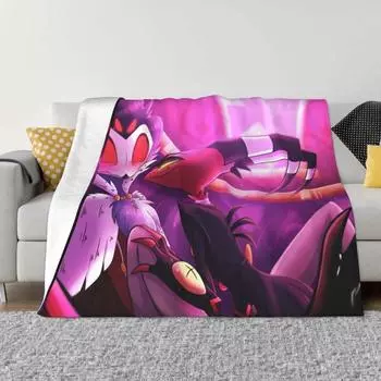 Blitzo Stolas Вязаные одеяла Helluva Boss Anime Фланелевое одеяло для домашнего дивана с принтом Мягкие теплые покрывала 75x100cm 30x40in