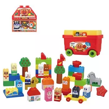 Blocklabo Blocklabo Anpanman First Block Wagon Зима 2024 Anpanman Рождество Целевой возраст лет и старше [BANDAI] (Бонус: блок) 1,5