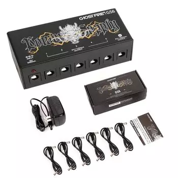Блок питания GHOSTFIRE Effector Power Supply 6 Channels для гитарного эффектора Low Noise GS6 с кабелем