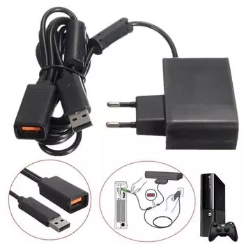 Блок питания, зарядное устройство, USB-кабель для зарядки сенсора Kinect для Xbox 360