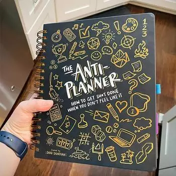 Блокнот Anti-Planner Premium White Paper с анти-кровотечением, ежедневный органайзер для людей с СДВГ с комиксами, раскрасками и