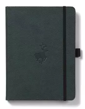 Блокнот Dingbats Wildlife Squared Large Green A4 в твердом переплете, кремового цвета, бумага 100 г/м2, в комплект входит закладка-держатель для ручки - Блокнот, Олень, - - Устойчив к чернилам