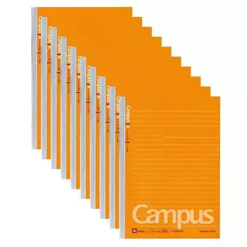 Блокнот KOKUYO Campus Note в точку, в линейку, формат А5, 30 листов, 10 книг, в линейку, № 103ATNX10