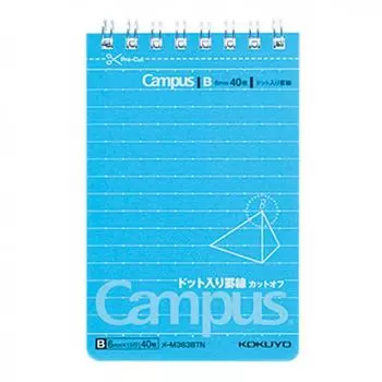 Блокнот Kokuyo Campus Twin Ring Bdot Mouth A7 для швейной машины, 40 листов, Me M363btn
