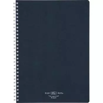 Блокнот Kokuyo Note с мягким кольцом, натуральный, 80 листов, полу-B5, A, резина, sv608a db