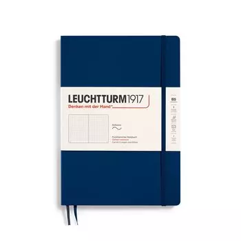 Блокнот Leuchtturm B5 Dot Graph Мягкая обложка Темно-синий 349301 Обычный импортный продукт