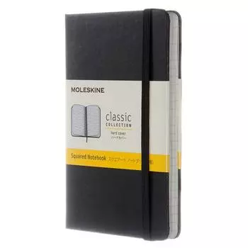 Блокнот Moleskine Note Classic в твердом переплете, карманный, размер 9 см x высота, черный MM712 (Ширина 14см)
