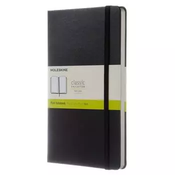 Блокнот Moleskine Note Classic в твердом переплете, простой, большого размера, 13 см x высота, черный QP062 (Ширина 21см)