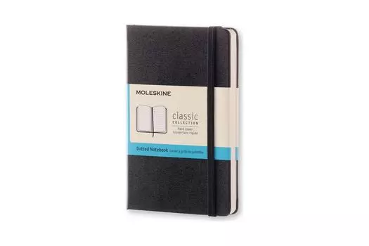 Блокнот Moleskine Note Classic в твердом переплете в горошек карманного размера, черный MM713