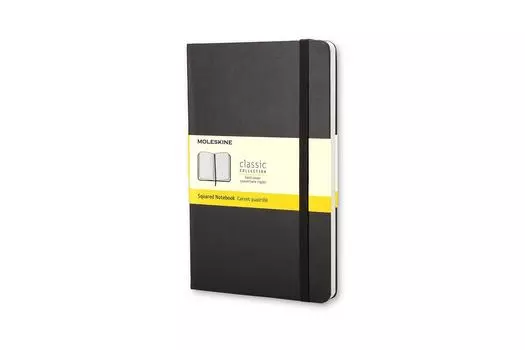 Блокнот Moleskine Note Classic в твердом переплете, большой размер 13 см x высота, черный QP061 (Ширина 21см) чёрный
