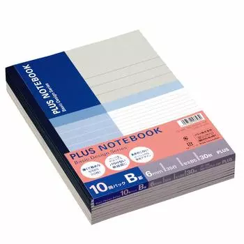 Блокнот Plus 30, Полу-B5 (нет. 6), Клетка, Листы, Упаковка 10 шт., NO-003BJ-10P, 75-086