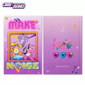 Блокнот-трифолд Care Bears с розовой магнитной застежкой высокой ценности
