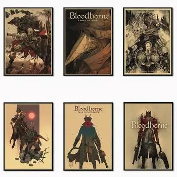 Bloodborne Dark Hunter Game Крафт-бумага Плакат Художественная печать Картина для гостиной Настенный декор Украшение дома 21cm30cm NoFrame