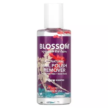 Blossom, Жидкость для снятия лака с ногтей, Лаванда, 2 жидких унции (59 мл)