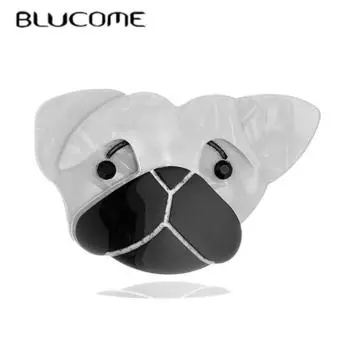 Blucome для женщин и детей ручной работы милый Arcyic значок воздушный шар собака булавки брошь ювелирные аксессуары одежда сумка булавка для рюкзака белый