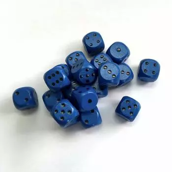 Blue 15mm Wooden Dice (30 pieces)