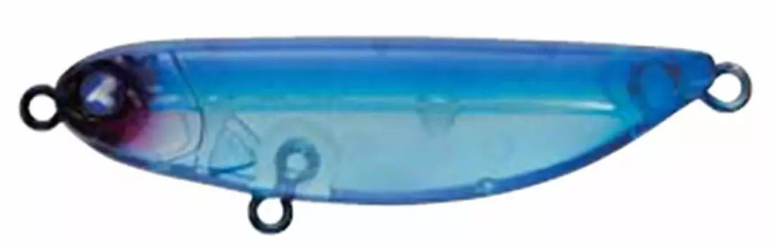 Blue Blue Spin Tail Chardas Blue Blue Clear Lure Jig, 14, 60mm, 14g, #08