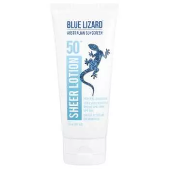 Blue Lizard Australian Sunscreen, лосьон для тела, минеральный солнцезащитный крем, SPF 50+, 3 жидких унции (89 мл)