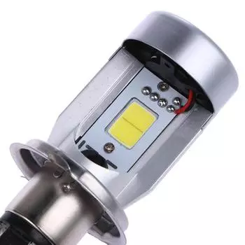 Blue/Red Angel Eye H4 LED Motorcycle Headlight Ba20d HS1 H6 Scooter Motorbike Headlamp Light Bulb DRL Accessories 12-80V