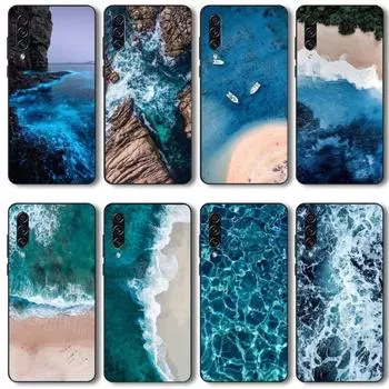 Blue Sea Waves Beach Phone Case For Realme GT 2 9i 8i 7i Pro X50 X2 C35 C21 C20 C11 C3 Soft Black Phone Cover Realme GT NEO 3