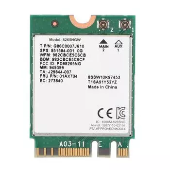 Bluetooth 4.2 для беспроводной сетевой карты Intel 8265 867M 802.11AC 2.4G5G для Lenovo