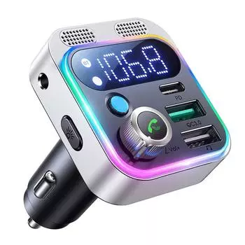Bluetooth 5.0 FM Transmitter for Car 48W PD QC3.0 Car Charger Bluetooth Adapter MP3 Adapter Charger Handfree Dual Mics 48W China