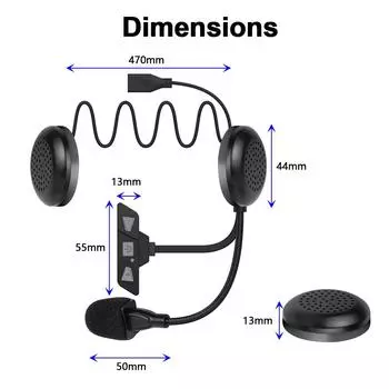 Bluetooth 5.2 гарнитура для шлема мотоцикла беспроводная гарнитура стерео музыкальный плеер с микрофоном мото наушники для мотоциклиста наушники