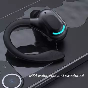 Bluetooth 5.2 гарнитура HiFi стерео звук HD звонки шумоподавление IPX4 водонепроницаемый беспроводной Bluetooth наушник одно ухо